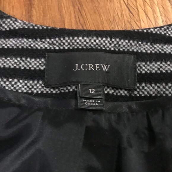 Jcrew striped tweed zip up Blazer - Picture 3 of 5